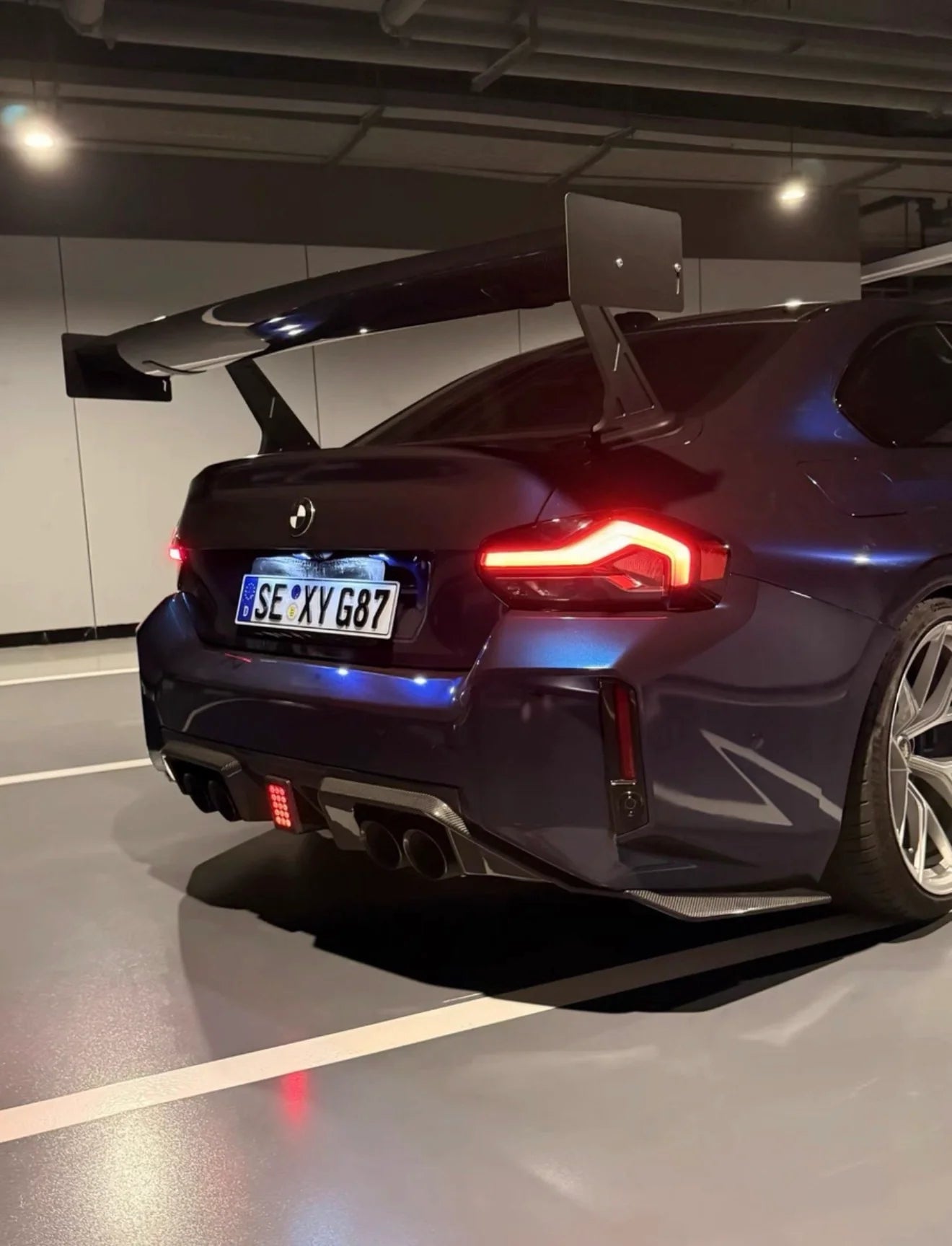 Prepreg Carbon Fiber V Style Rear Track Big Wing - BMW M2 G87 M3 G80 M4 G82