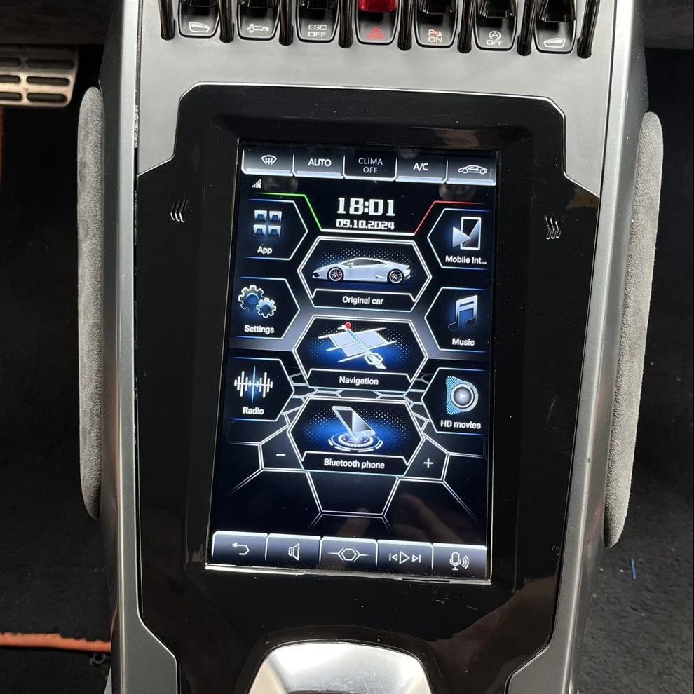 Lamborghini Huracán - EVO-Style Android Touchscreen Replacement Upgrade with Wireless Apple CarPlay & Android Auto