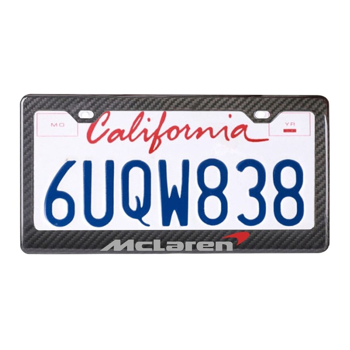 Carbon Fiber License Plate Frame - McLaren