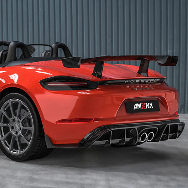 Prepreg Carbon Fiber Rear Wing -  Porsche 718 Boxster 2016 - 2024