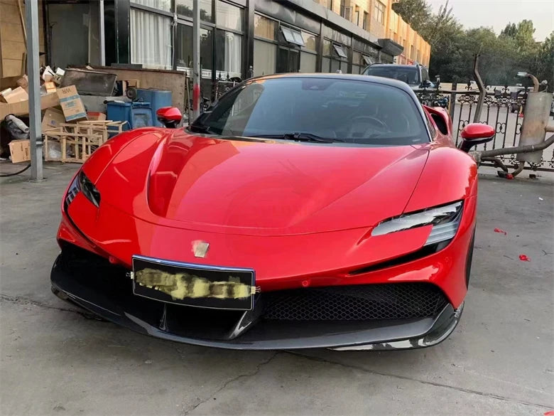 OEM Style Carbon Fiber Front Lip Set - Ferrari SF90