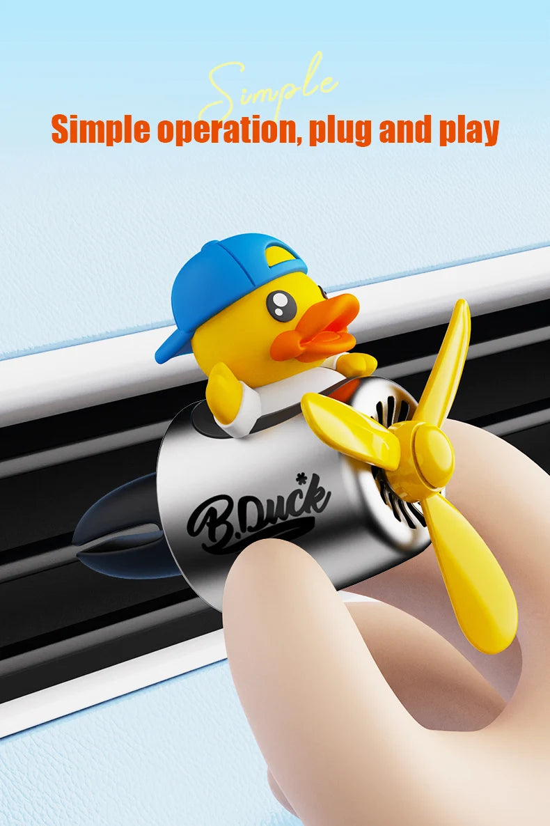Cute Duck Rotating Propeller Oulet Car Air Vent Decoration