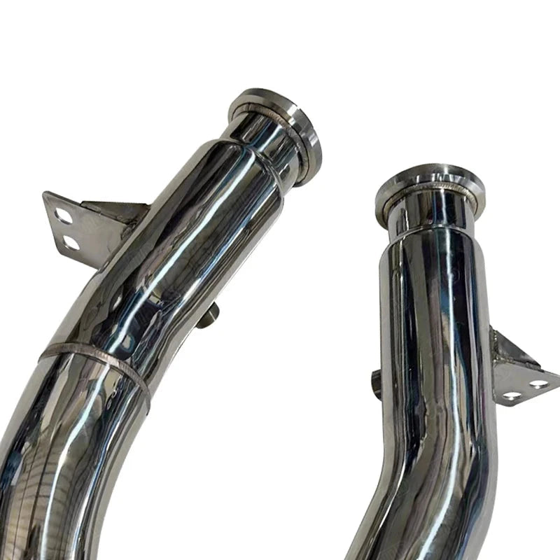 Performance Catless Polished Down Pipes - Mercedes BENZ W205 C43 /GLC43