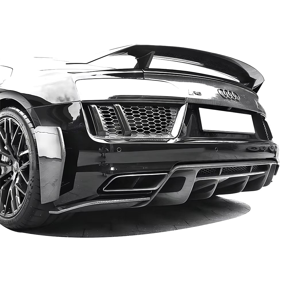 Carbon FIber Rear Bumper Grill Inserts - Audi R8 Gen 2