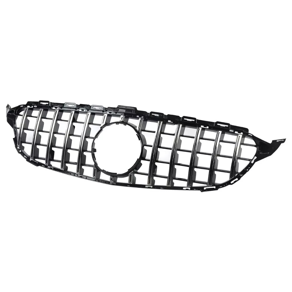 Gloss Black C63 AMG Style Front Grille - 2019-2021 Mercedes Benz C-Class W205 C43