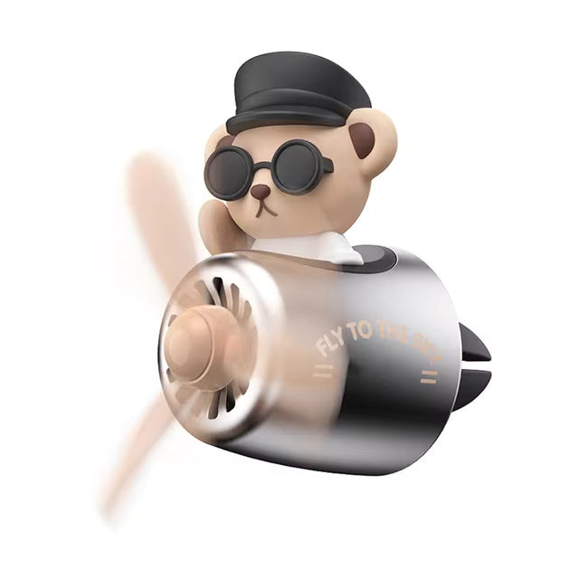 Cool Cute Bear Air Vent rotating propeller Decoration