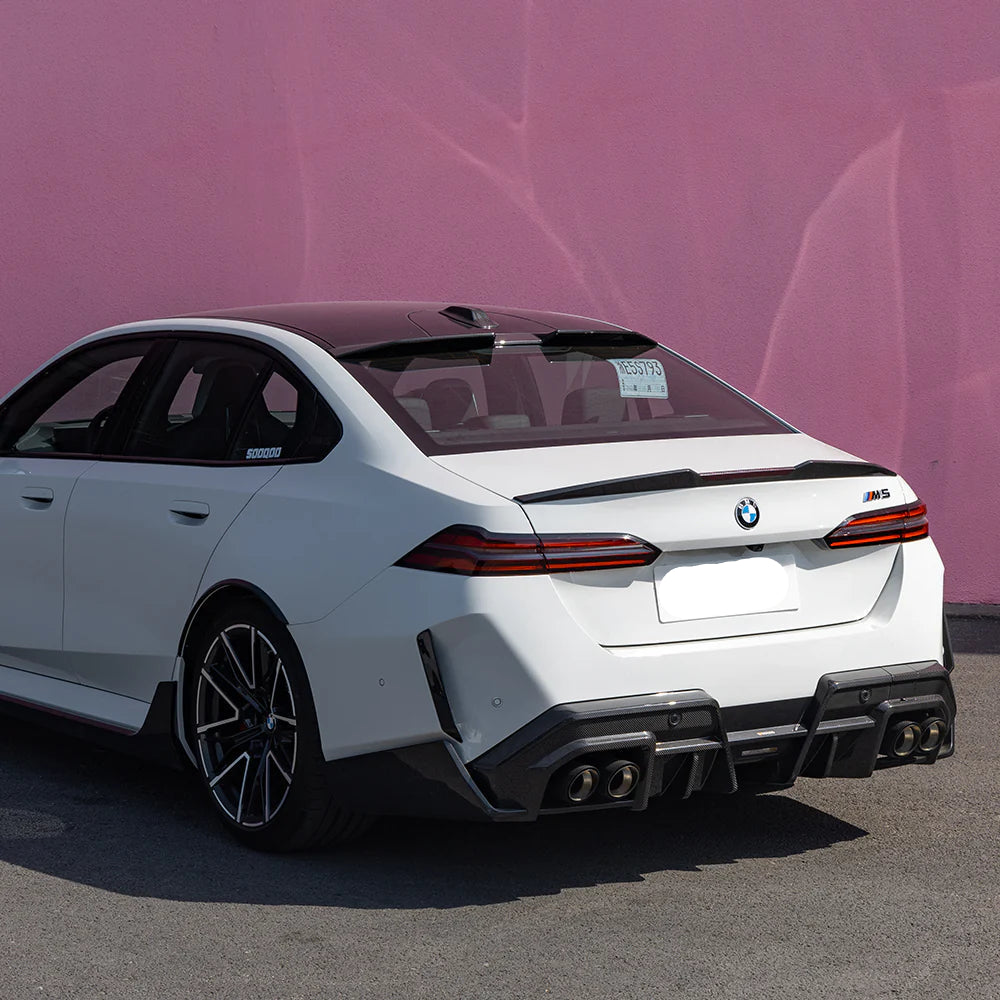 Prepreg Carbon Fiber SQ Trunk Rear Spoiler - BMW 5 Series G60