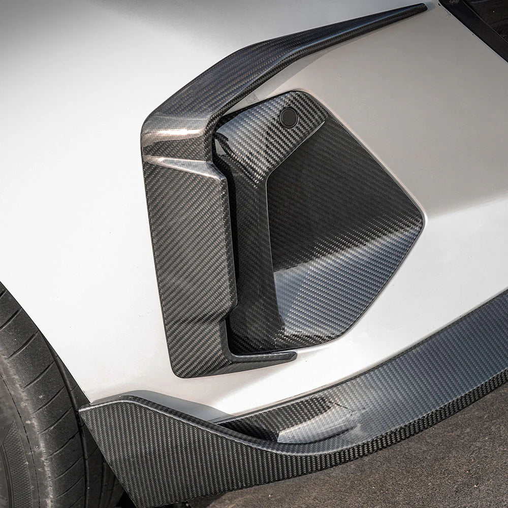 Prepreg Carbon Fiber Front Bumper Fog Side Vent Trim - BMW 5 Series G60