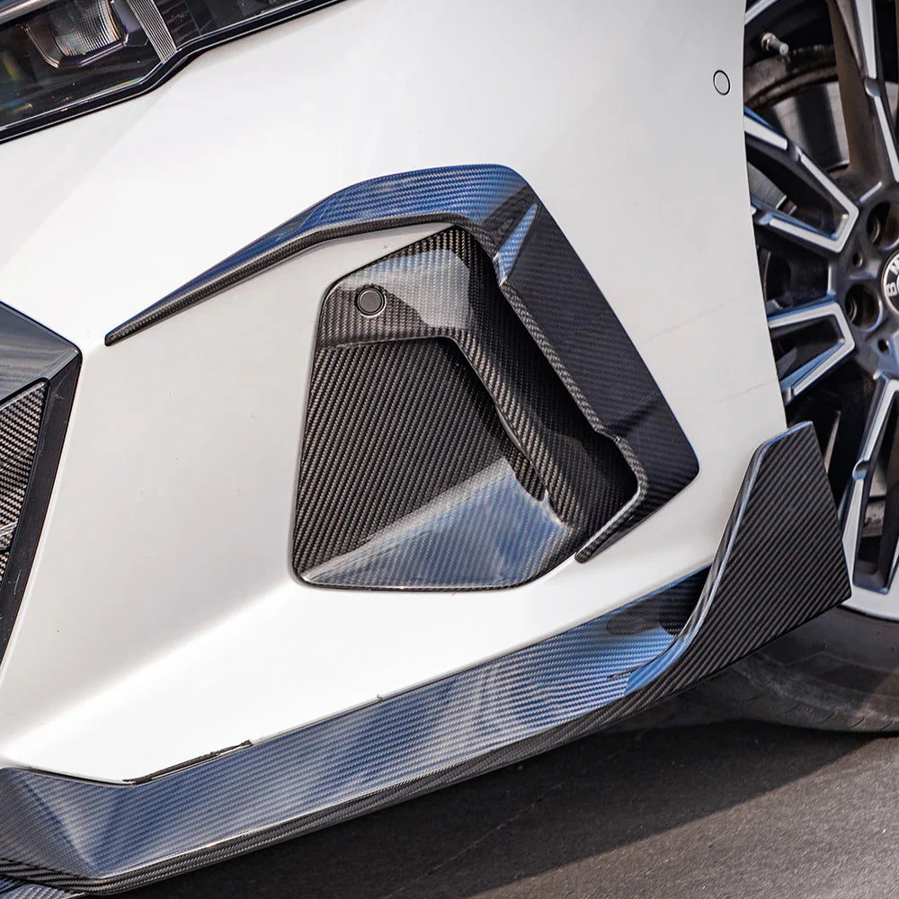 Prepreg Carbon Fiber Front Bumper Fog Side Vent Trim - BMW 5 Series G60