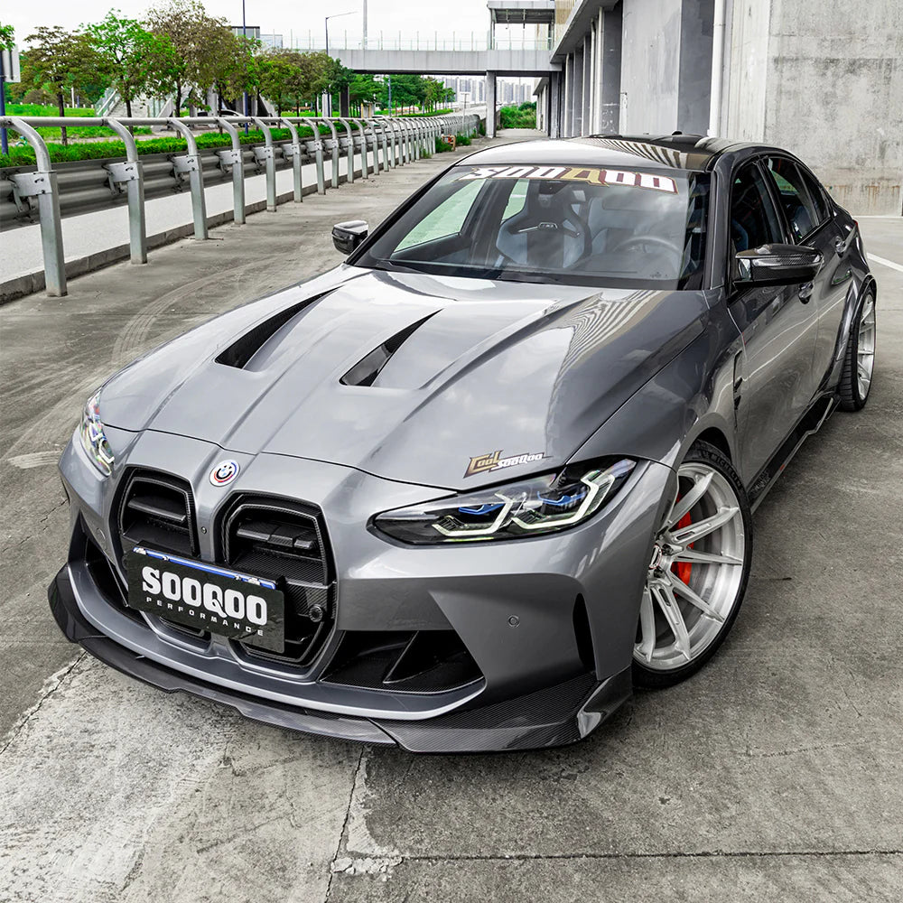 Carbon Fiber SQ Front Splitter Lip V2 - BMW M3 G80 M4 G82