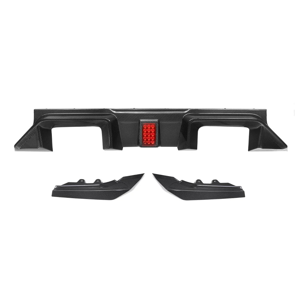 Carbon Fiber SQ V3 Rear Diffuser With Brake Light -  BMW M2 G87