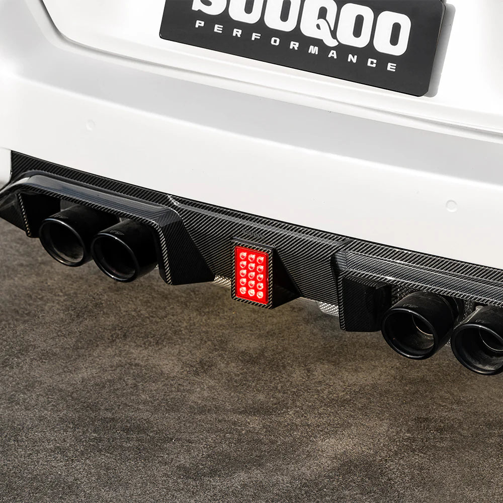Carbon Fiber SQ V3 Rear Diffuser With Brake Light -  BMW M2 G87