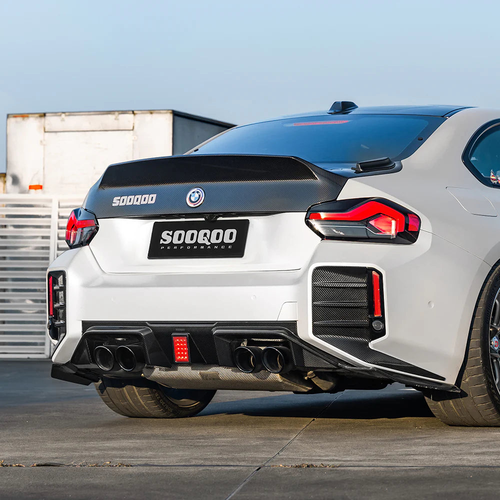 Carbon Fiber SQ V3 Rear Diffuser With Brake Light -  BMW M2 G87