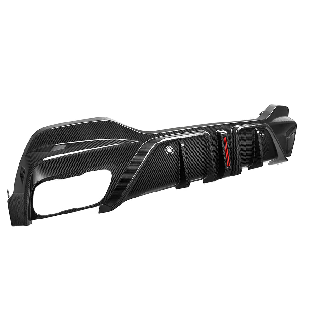 BMW X6 G06 Carbon Fiber Rear Diffuser w/ LED Light