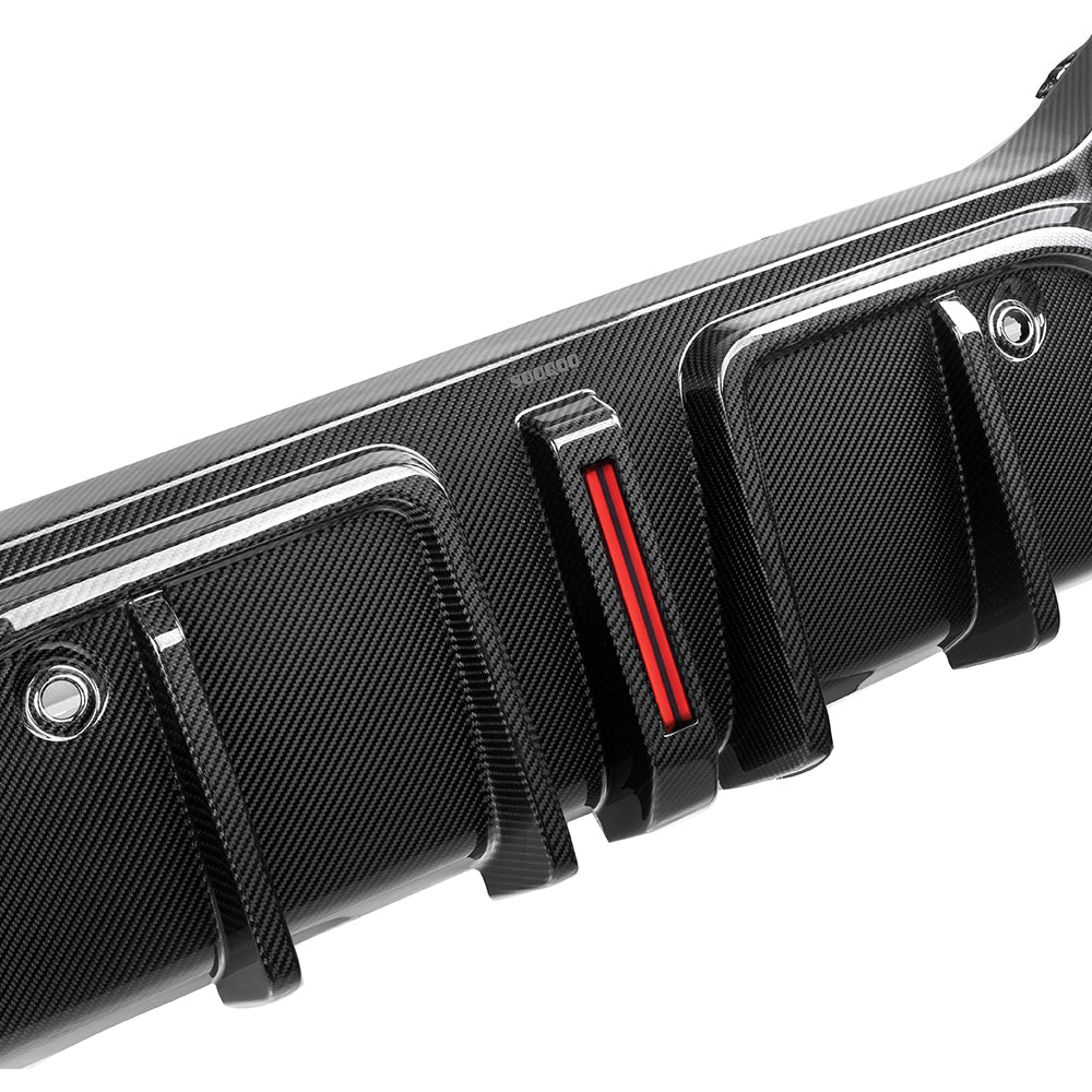 BMW X6 G06 Carbon Fiber Rear Diffuser w/ LED Light