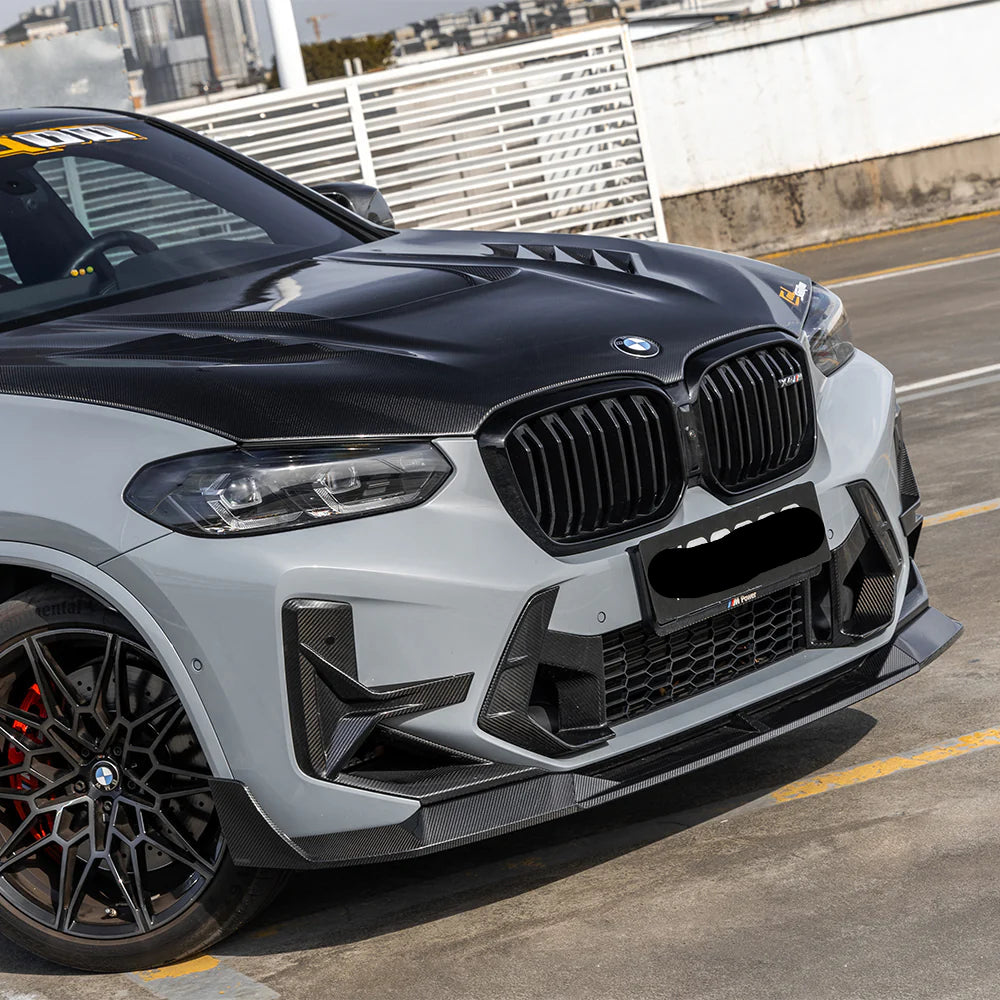 Carbon Fiber SQ V2 Front Splitter lip -  BMW X3M X4M F97 LCI