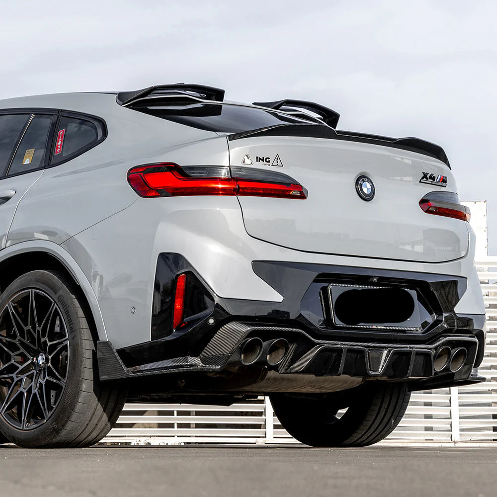 Carbon Fiber SQ Rear Diffuser W/ Brake Light - BMW X4M F98 Facelift
