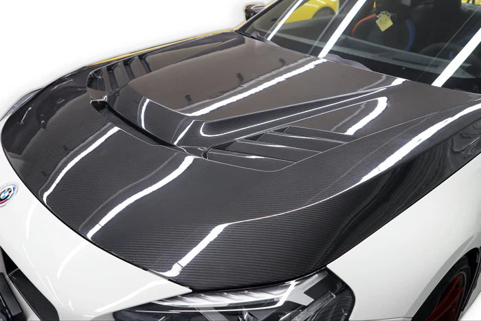 Carbon Fiber V Style Front Engine Hood Bonnet - BMW G87 M2 / G42 2 Series