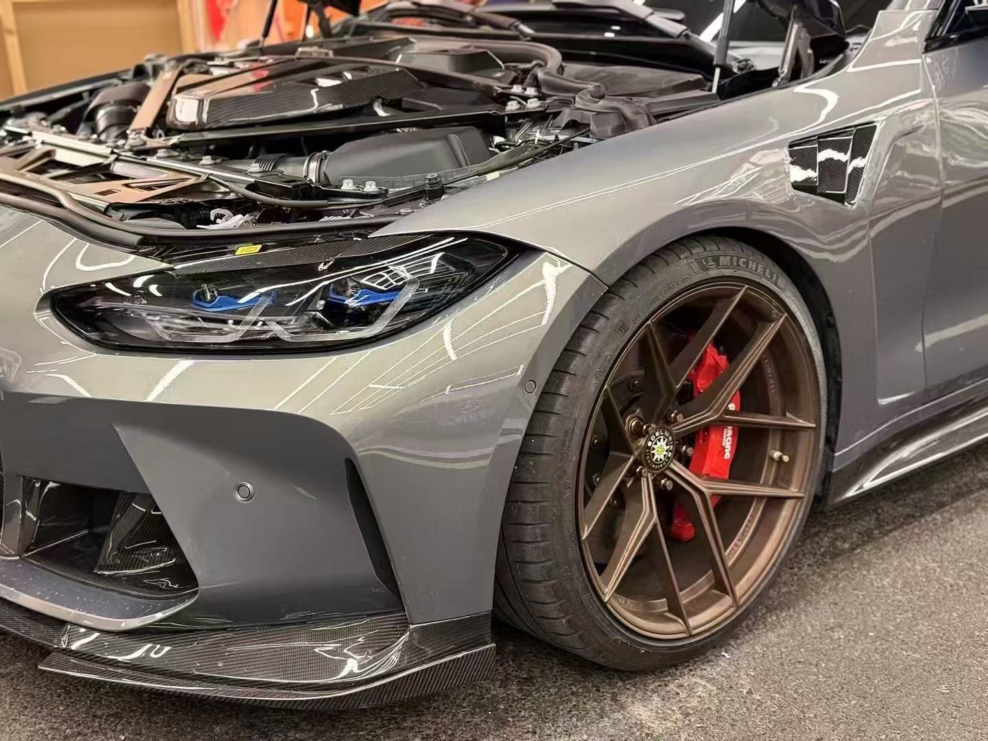 AN Style Dry Vented Carbon Fiber Fender Set - BMW G80 & G81 M3 / G82 & G83 M4