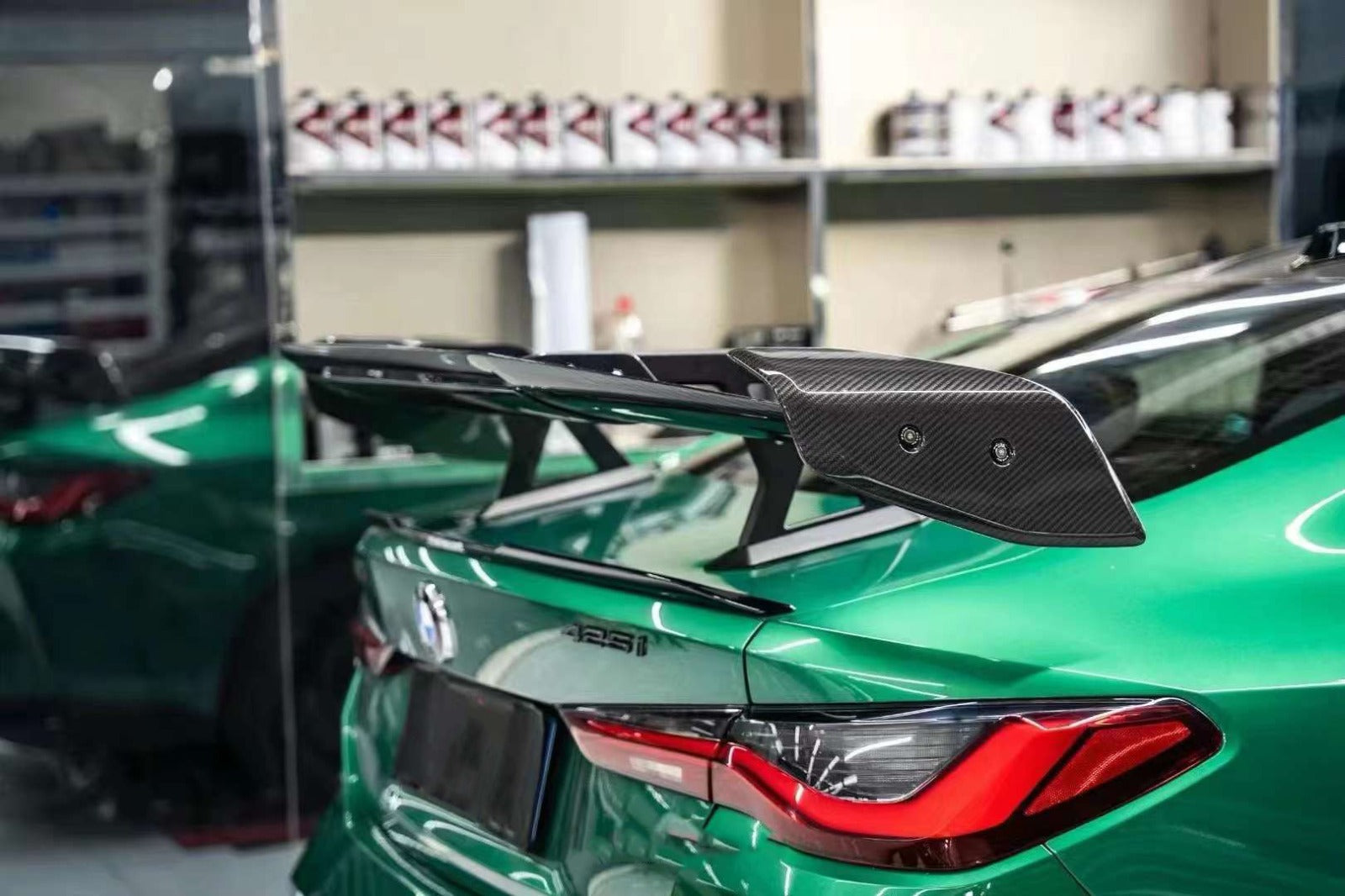 AD Style Carbon Fiber Swan Neck Wing V3 - BMW G87 M2 G80 M3 G82 M4