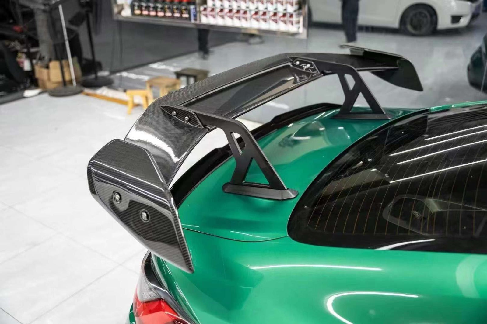 AD Style Carbon Fiber Swan Neck Wing V3 - BMW G87 M2 G80 M3 G82 M4