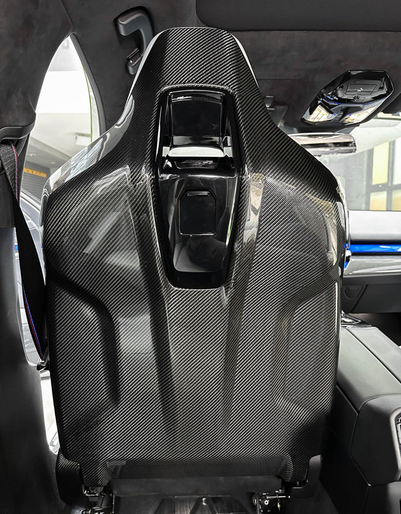 BMW G90/G99 M5 Carbon Fiber INterior Seat Back Covers