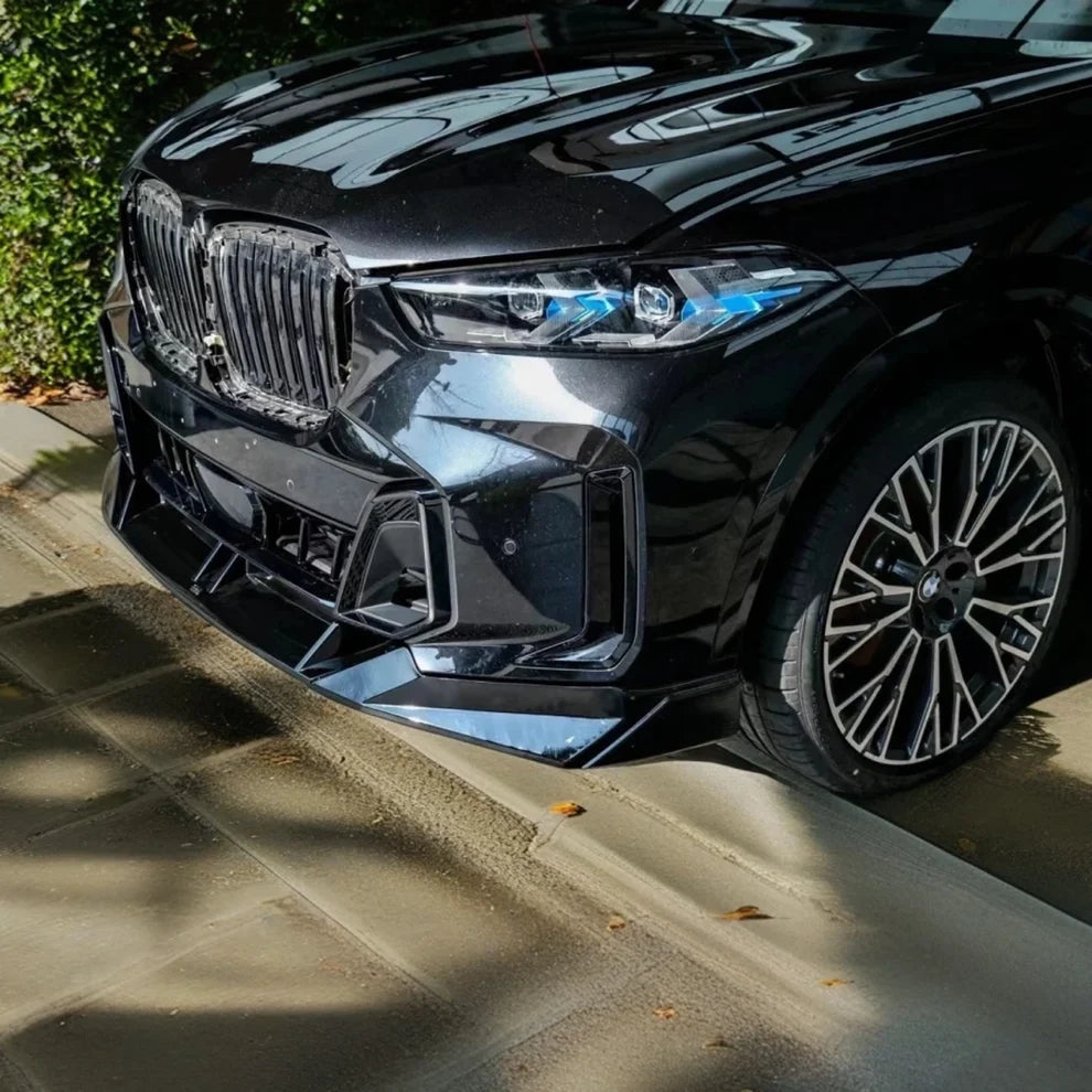 BMW X5 G05 LCI M sport (2024–2026) Gloss Black V Style Front Bumper Lower Lip