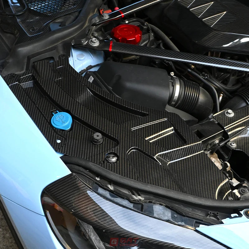 Carbon Fiber Engine Bay Headlight Cover Trim Set V1 - BMW M2 G87