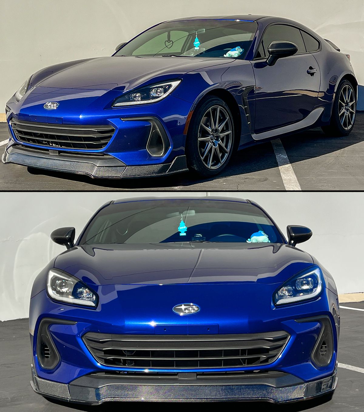RS Style Carbon Fiber Front Lip (3pc) - Subaru BRZ