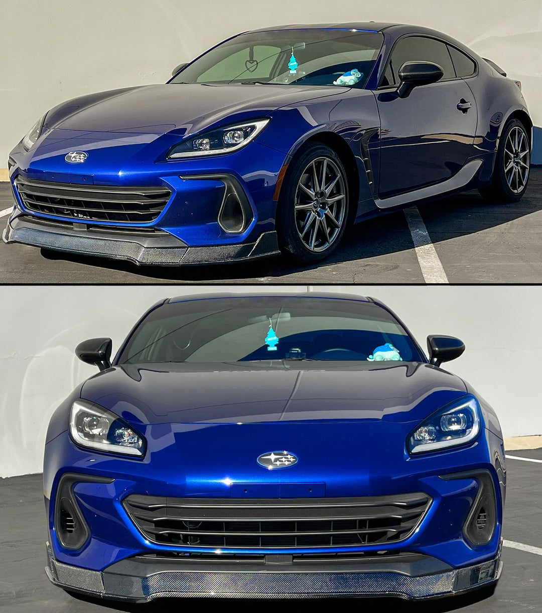RS Style Carbon Fiber Front Lip (3pc) - Subaru BRZ