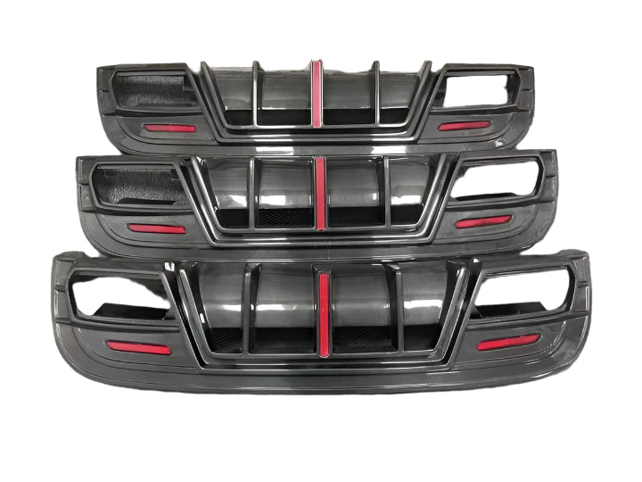 Carbon Fiber F1 Style with LED Light Rear Diffuser - Mercedes GLA X156
