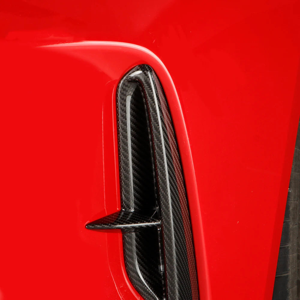 Carbon Fiber Front Bumper Vent Trim - Honda civic Type R FL5