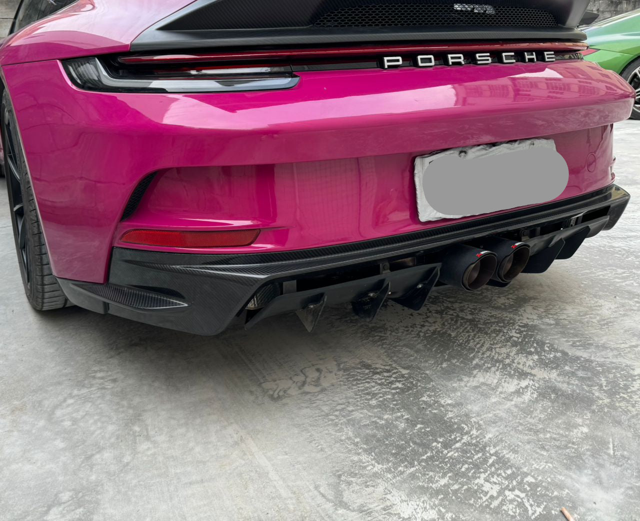 Carbon Fiber Rear Diffuser for Porsche 992 GT3