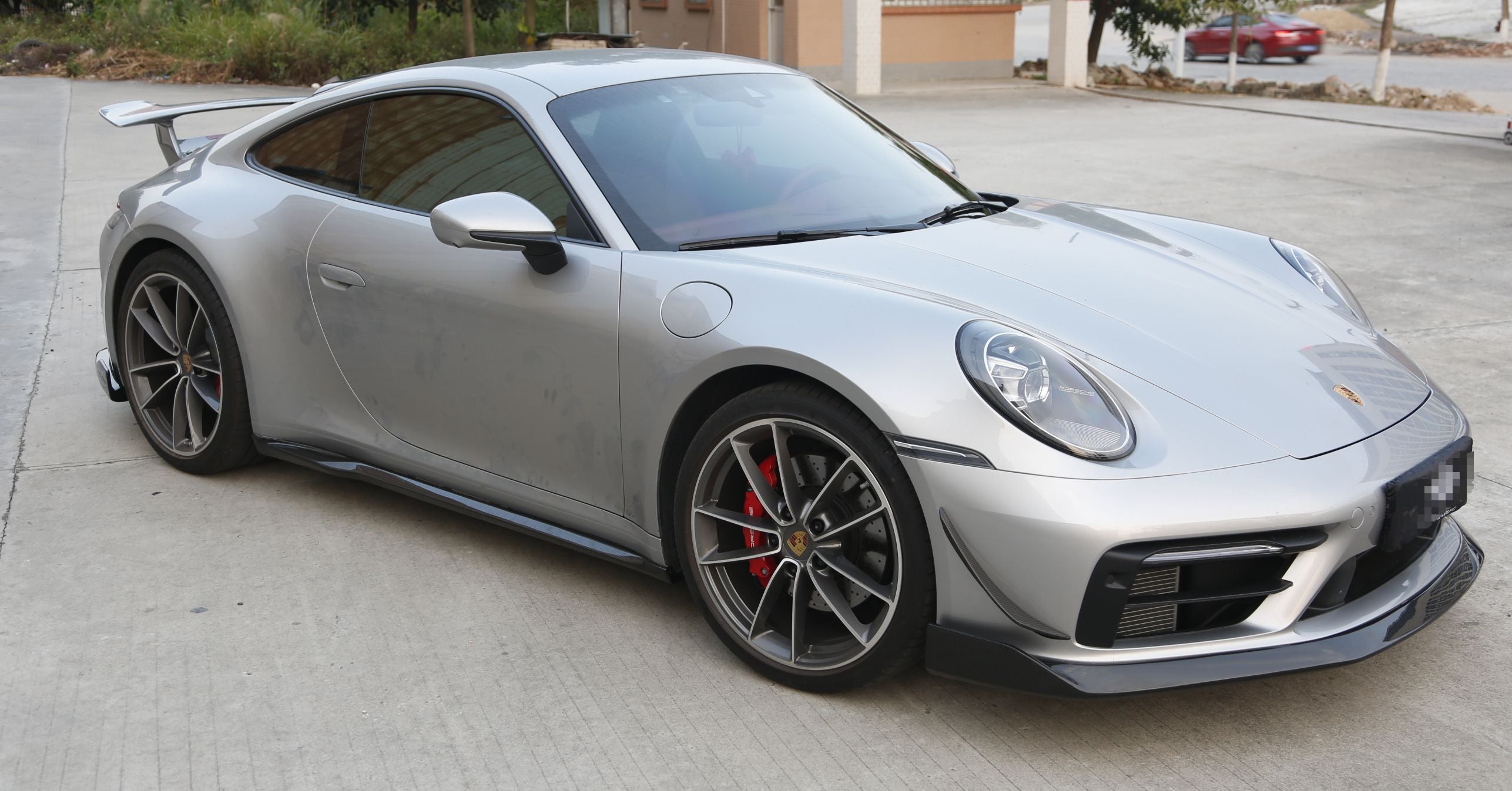 Dry Carbon Fiber Front Lip P style - Porsche 911/992.1 Carrera/S/4/ & 4S Sport