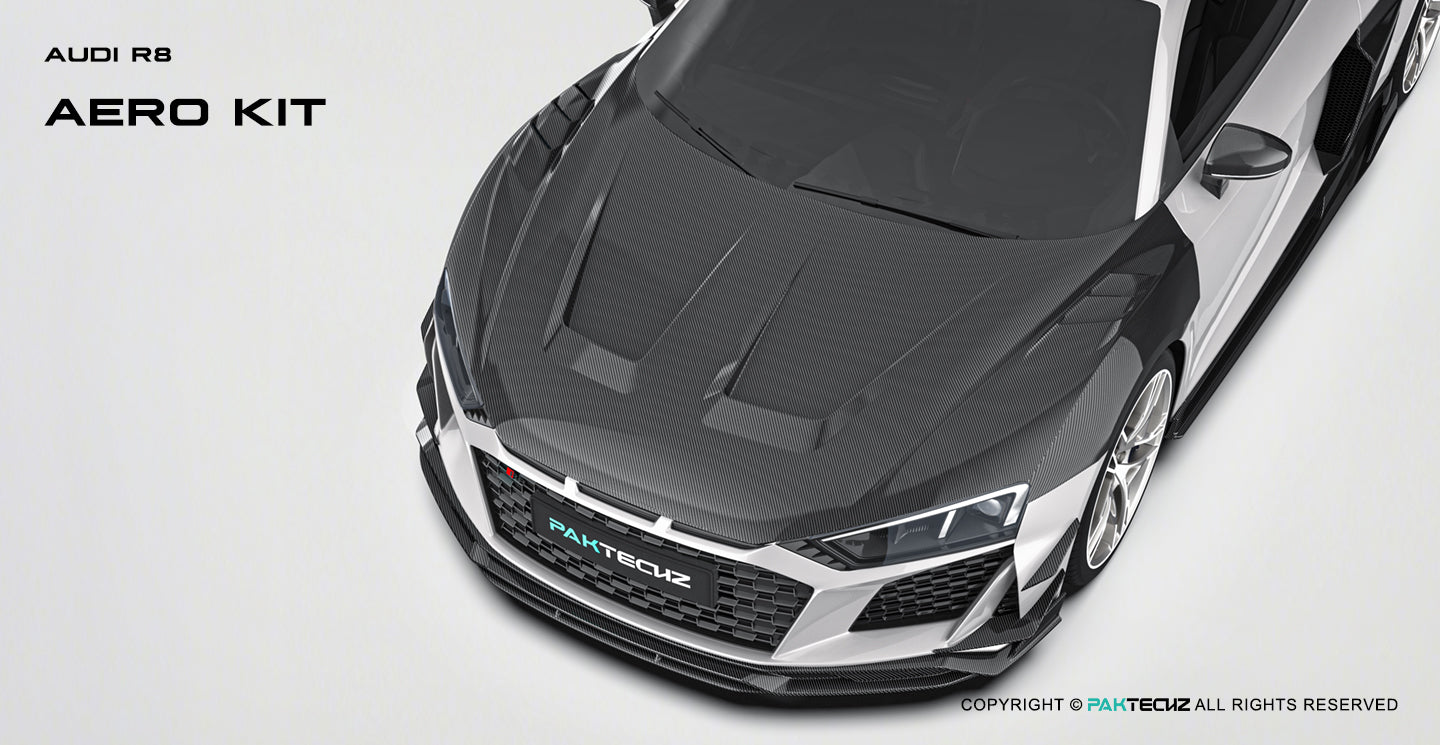 Paktechz Prepreg Carbon Fiber Front Hood - Audi R8 2016 - 2023