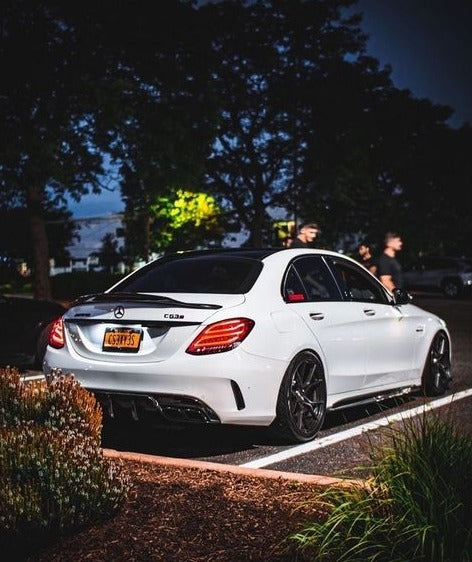 PSM Style Carbon Fiber Rear Trunk Spoiler - Mercedes Benz C Class