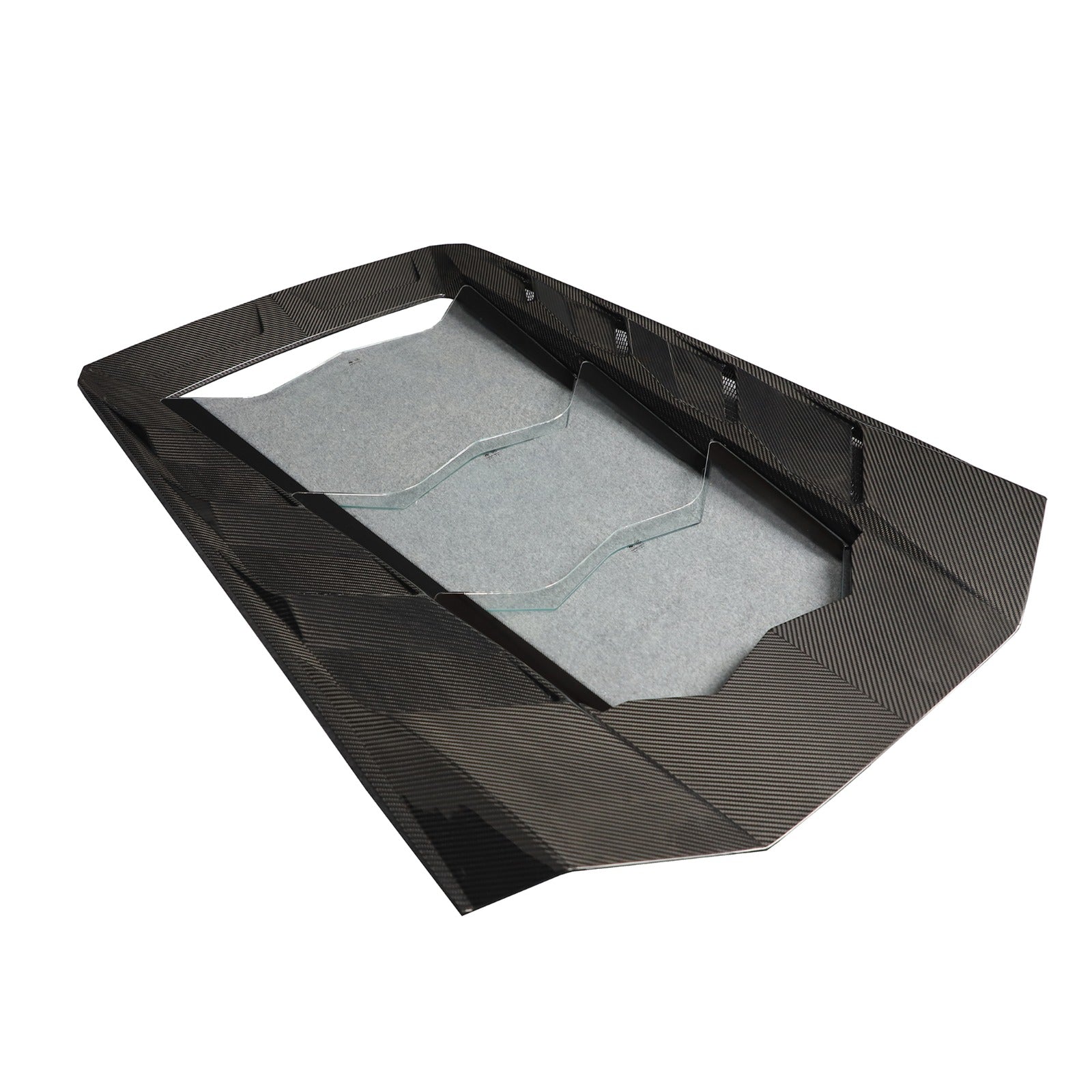 M style Carbon Fiber Rear Engine Bonnet Hood w/ Glass For Lamborghini Huracan LP580 LP610