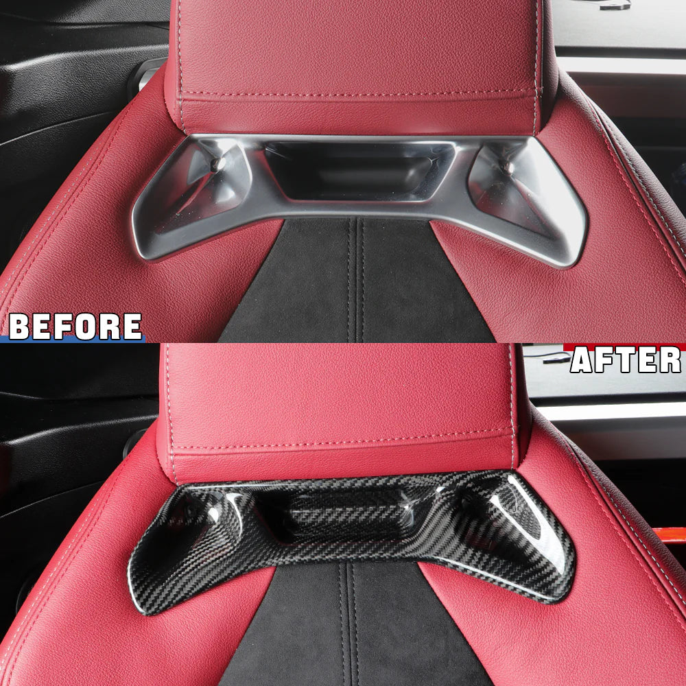 Carbon Fiber HeadRest Seat Trim For Toyota Supra A90 Mk5 2019+