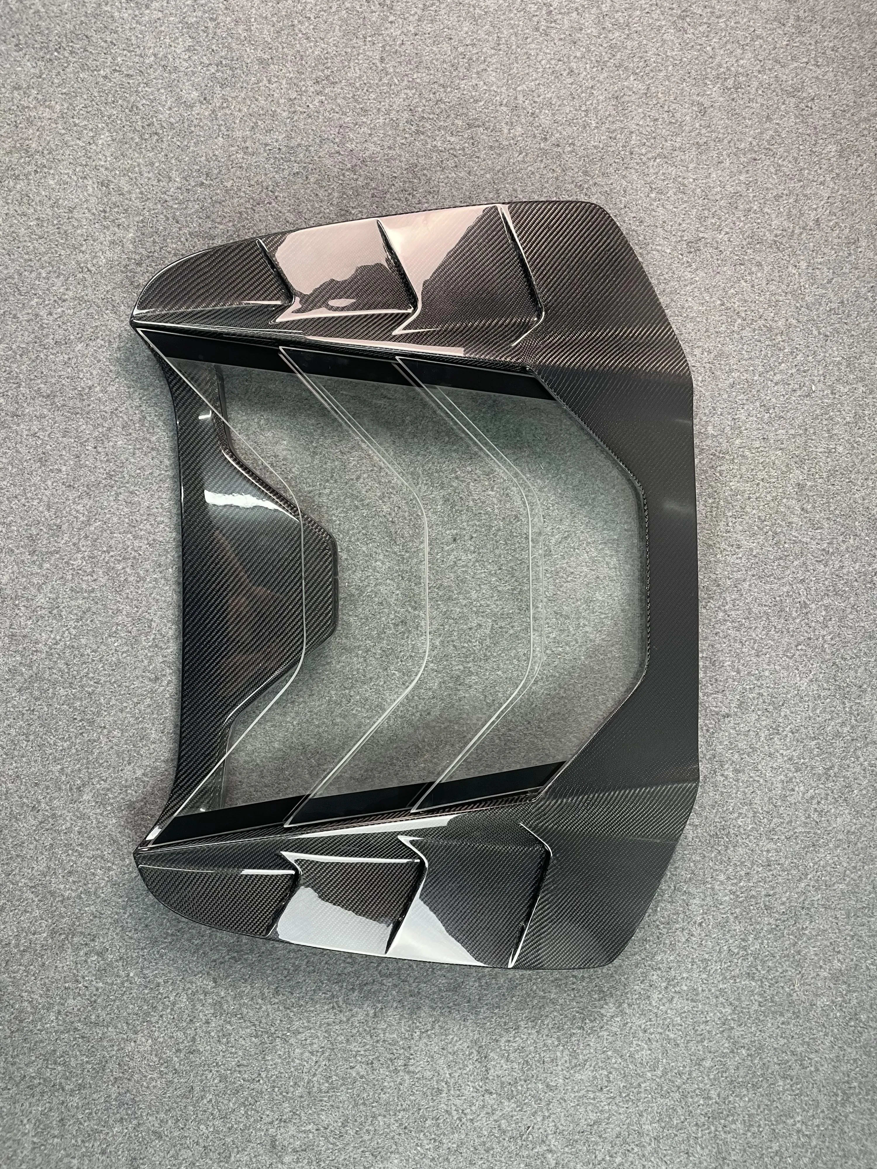 Carbon Fiber Rear Transparent Engine Cover V2 - Ferrari 488