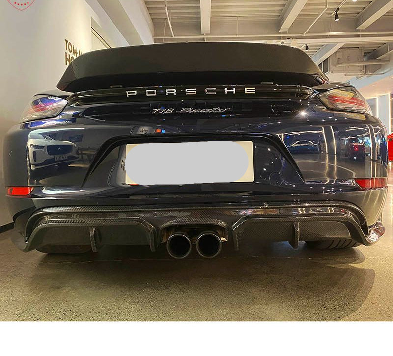Carbon Fiber REar Diffuser - Porsche 718 Cayman Boxster