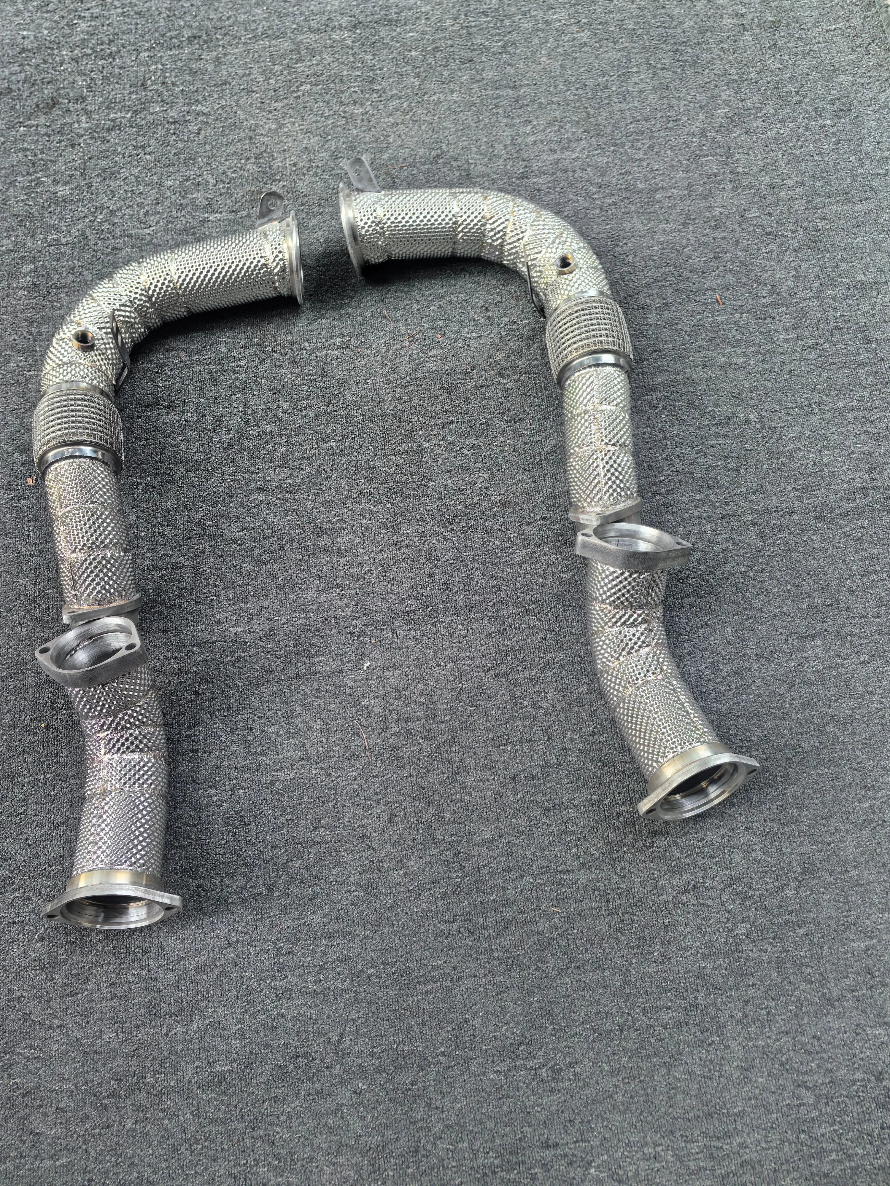 Performance Exhaust Down Pipes w/ Heatshield - BMW X7 M60i S68 4.4TT 2023-2024