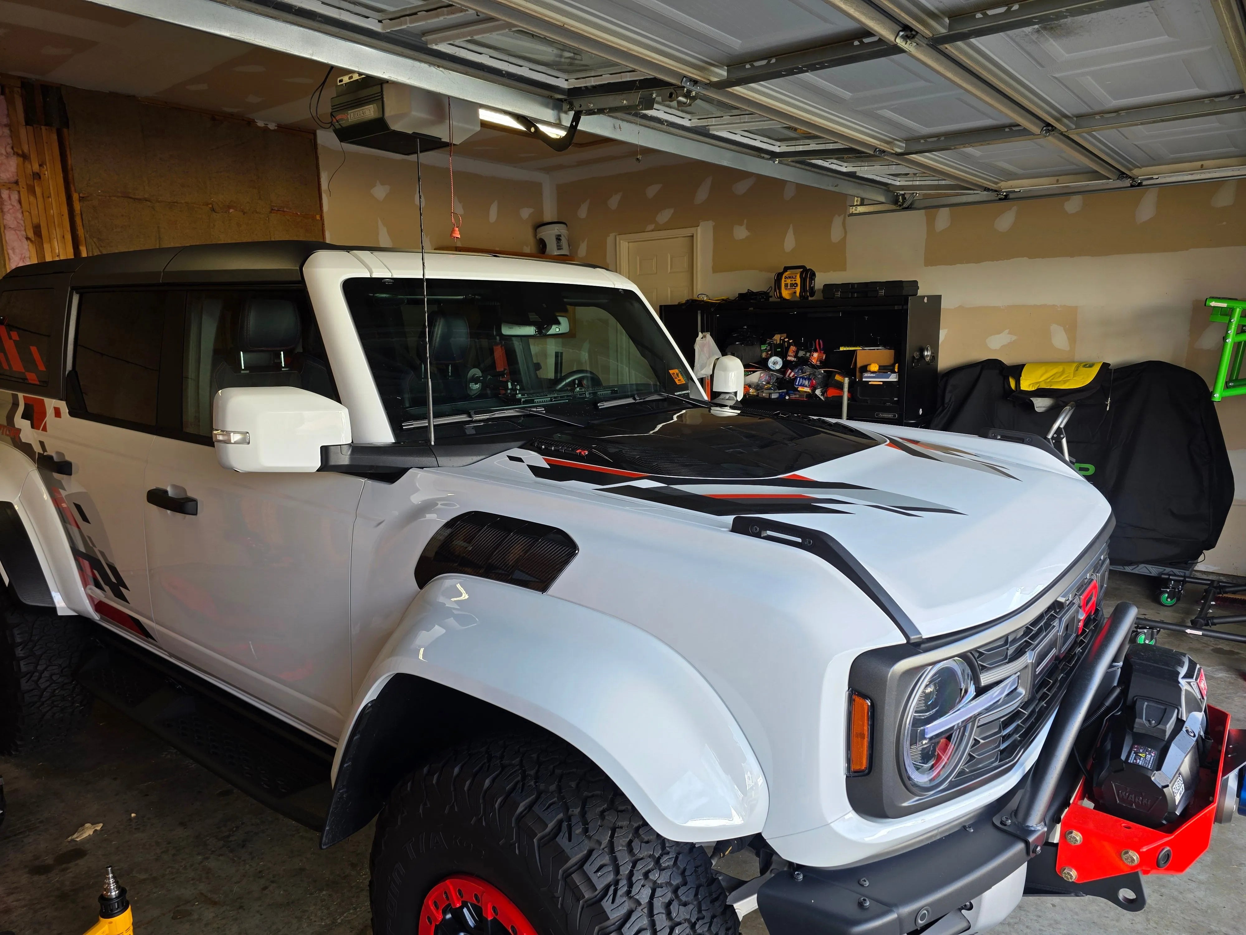 Carbon Fiber Car Front Engine Hood Engine Bonnet Cover Trim - Ford Bronco Raptor 2021 - 2024