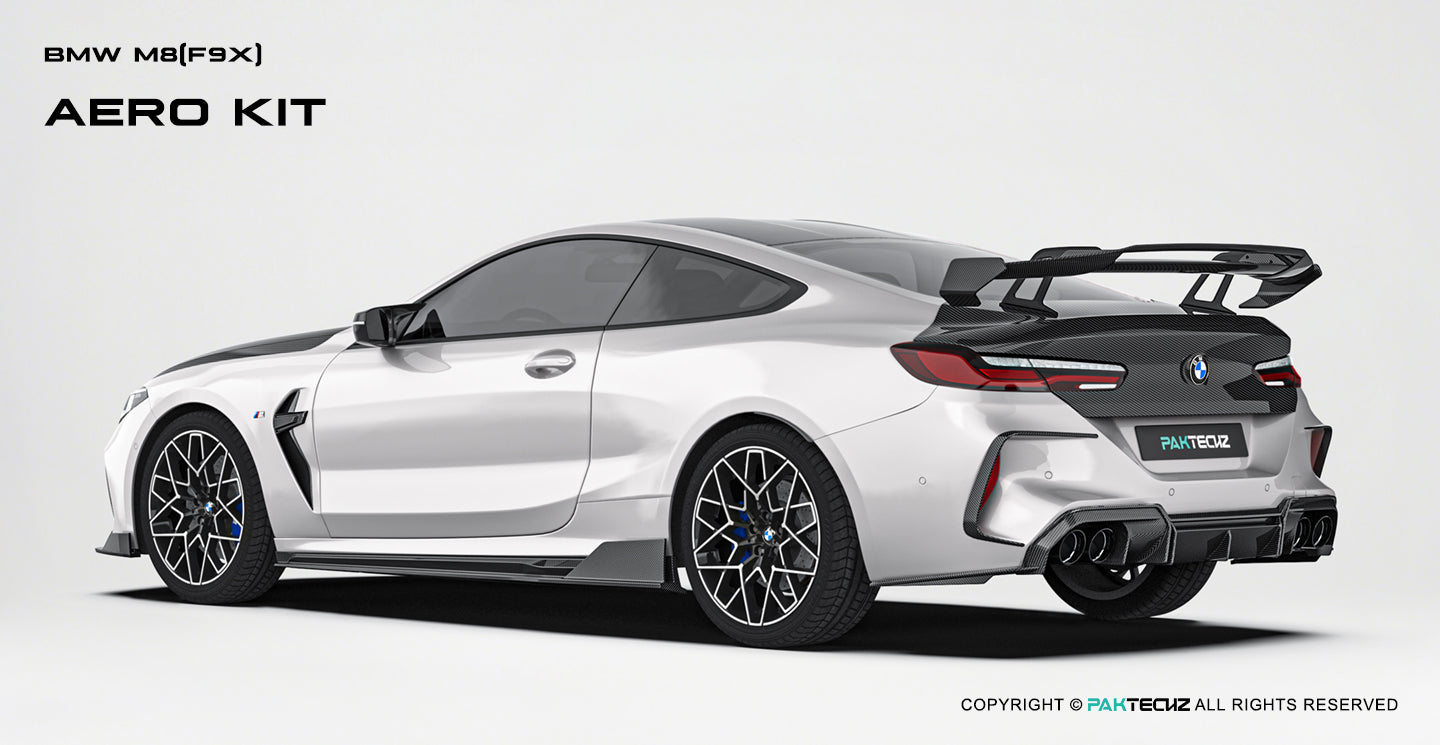 BMW M8 F91 F92 F93 Paktechz Design Carbon Fiber Rear Diffuser
