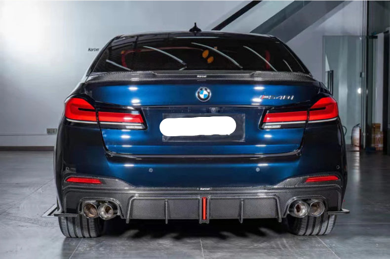 Carbon Fiber Karbel Rear Lip Diffuser - BMW 5 Series /G30-M Sport 19~23