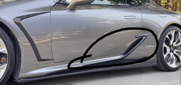 prepreg Carbon Fiber Side Door Panel Trim - Lexus LC500