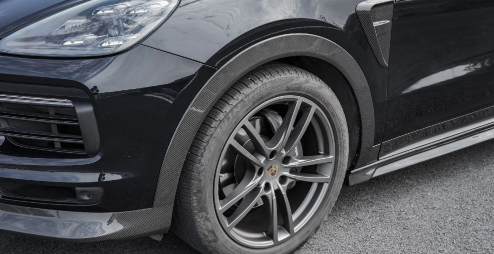 Paktechz Dry Carbon Fiber Bodykit Fender Flares Wheel Arches Replacement Set - Porsche Cayenne 9Y0 Coupe 9Y3