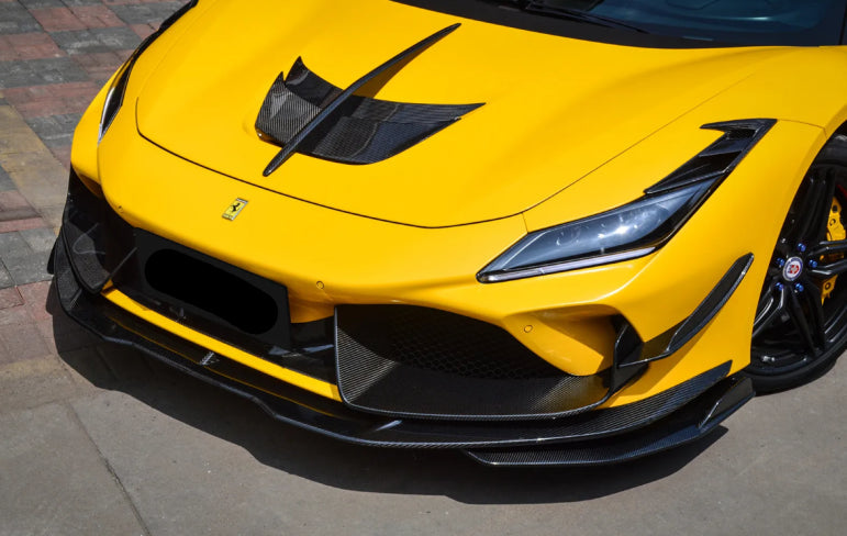 Paktechz Prepreg Carbon Fiber Front Fender Vent Trims -  Ferrari F8