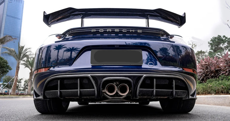 Boxster Rear Wing Prepreg Carbon Fiber Rear Wing - Porsche 718 Boxster 2016 - 2024