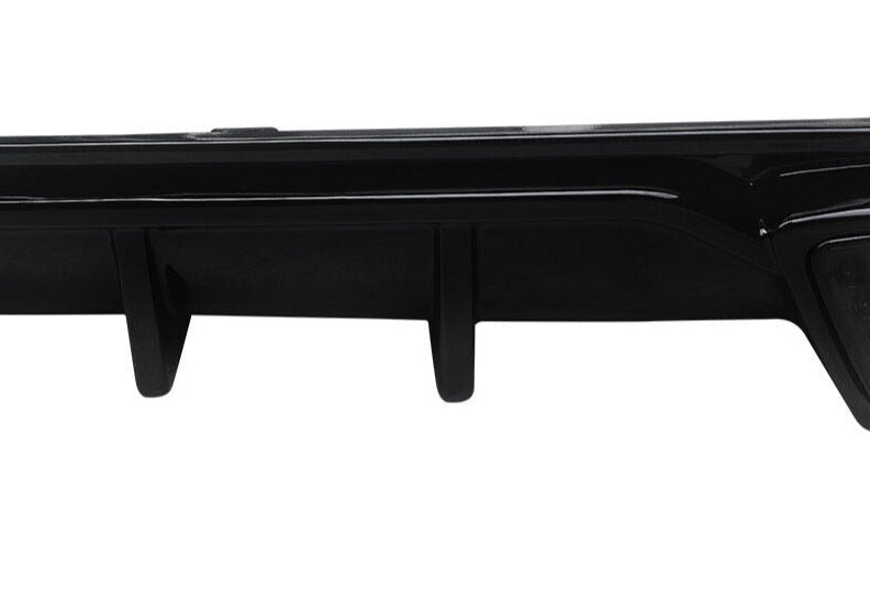 HECASA Black Rear Bumper Diffuser With Corner Apron Spats For 2018-2022 Honda Accord (All Models)