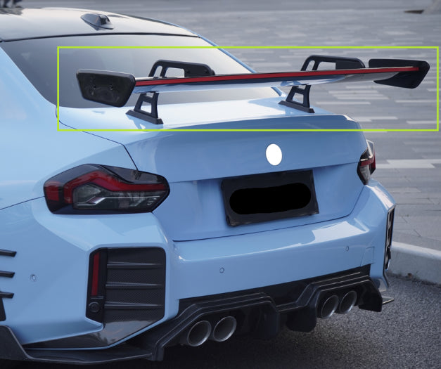 Prepreg Carbon Fiber LED Rear Trunk Swan NEck Wing - BMW G8X G80 M3 / G82 M4 / G87 M2